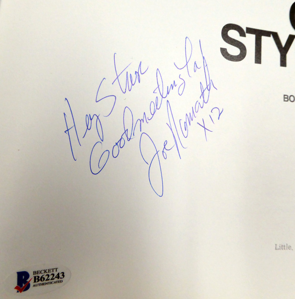 Joe Namath Autographed Signed Book To Stan, Good Meeting Ya New York Jets Beckett Beckett Image a