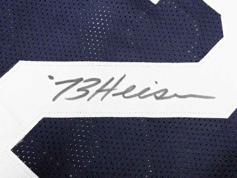 Penn State Nittany Lions John Cappelletti Autographed Blue Jersey "73 Heisman" JSA Image a
