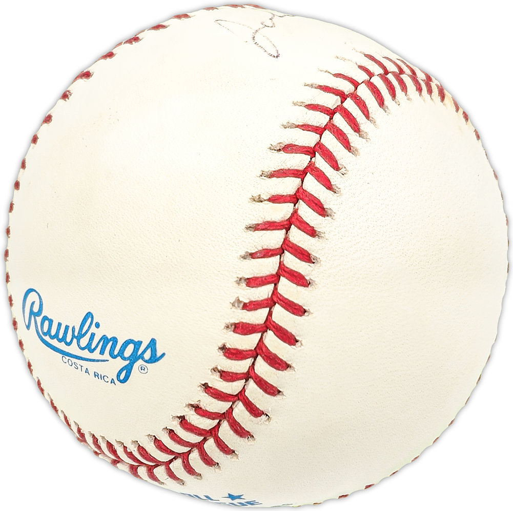 John Miller Autographed Official Al Baseball Baltimore Orioles #227697 Image a