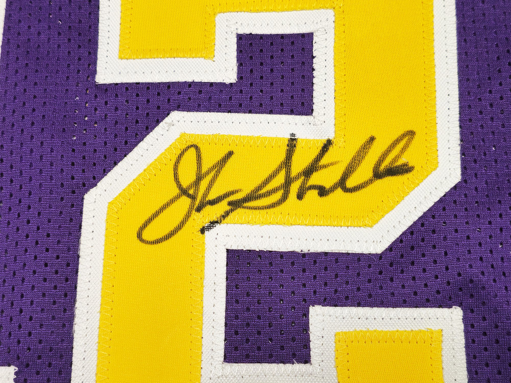 Utah Jazz John Stockton Autographed Purple Jersey Beckett Beckett Witness #224360 Image a