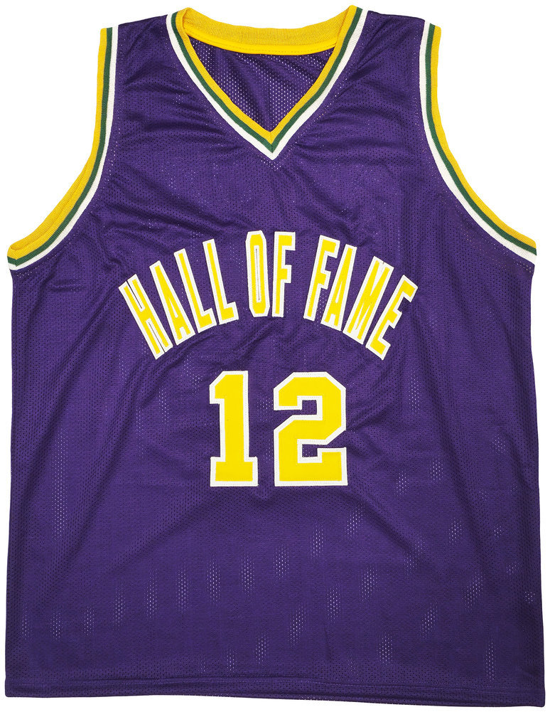 Utah Jazz John Stockton Autographed Purple Jersey Beckett Beckett Witness #224360 Image a