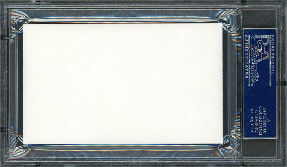 John Thompson Autographed 3X5 Index Card Georgetown University Coach PSA/DNA Image a