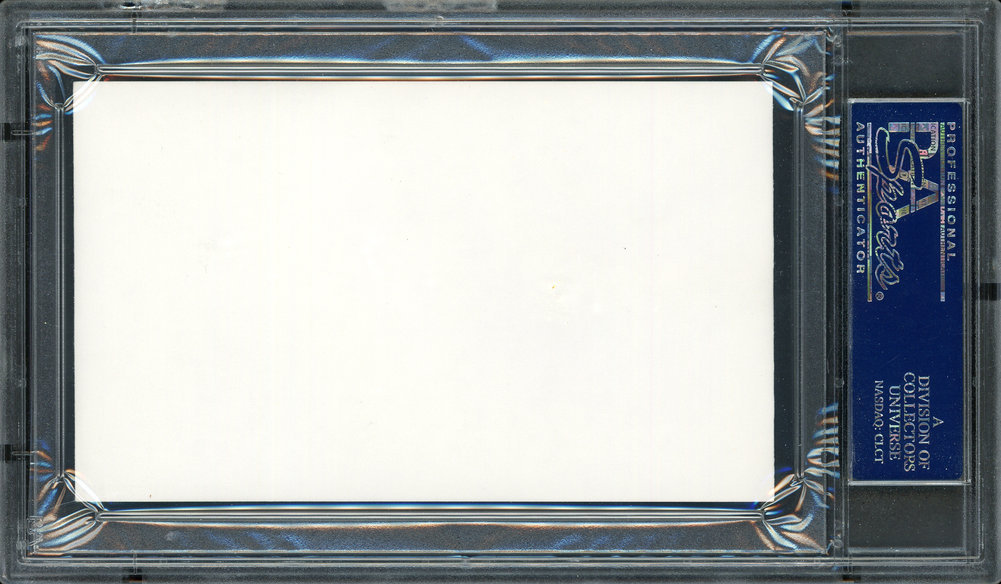 John Thompson Autographed 3X5 Index Card Georgetown University Coach PSA/DNA Image a