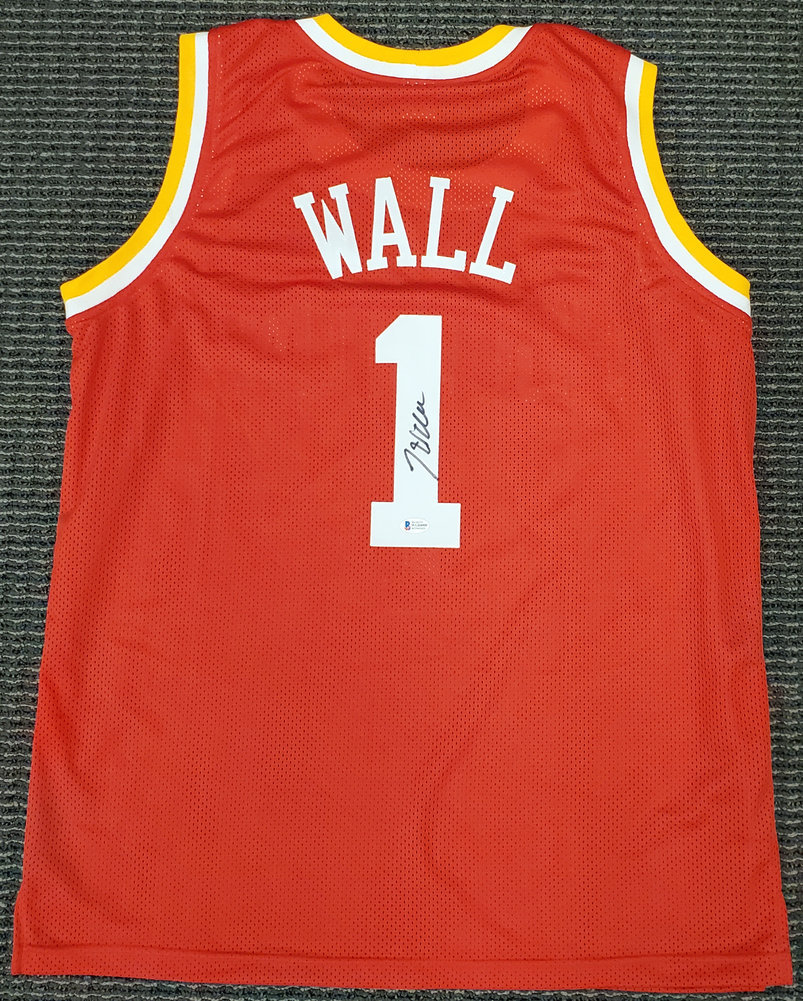 Houston Rockets John Wall Autographed Red Jersey Beckett Beckett Image a