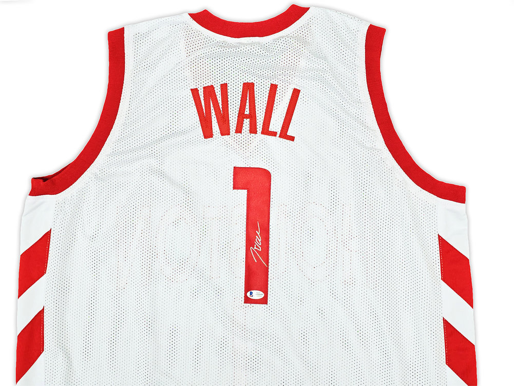 Houston Rockets John Wall Autographed White Jersey Beckett Beckett Witness #220615 Image a