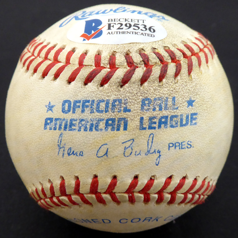 Johnny Oates Autographed Signed Official Al Baseball Los Angeles Dodgers, Baltimore Orioles Beckett Beckett Image a