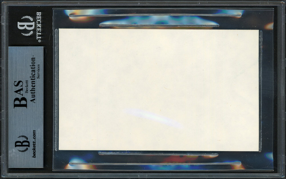 Johnny Unitas Autographed 3X5 Index Card Baltimore Colts Beckett Beckett Image a