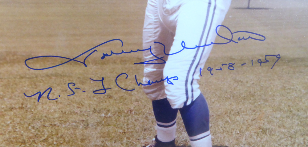 Johnny Unitas Autographed Framed 16X20 Photo Baltimore Colts PSA/DNA Image a