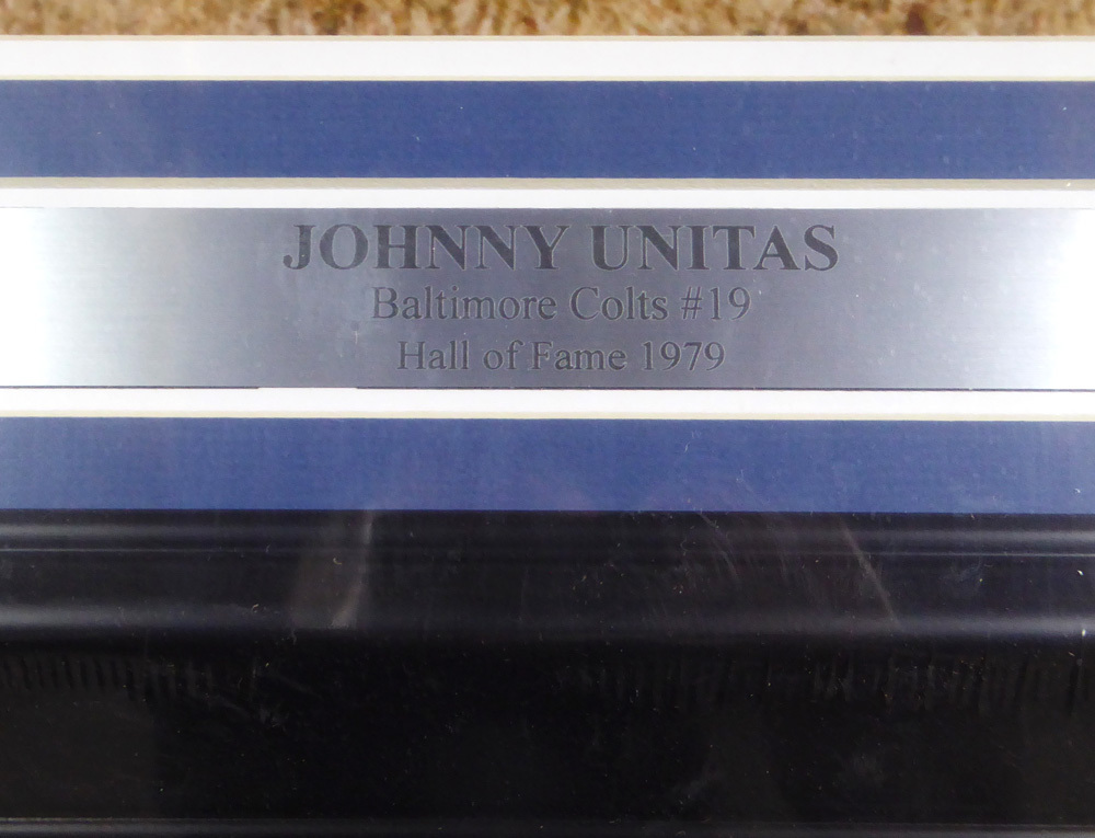 Johnny Unitas Autographed Framed 16X20 Photo Baltimore Colts PSA/DNA Image a