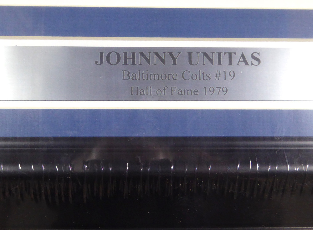 Johnny Unitas Autographed Framed 16X20 Photo Baltimore Colts PSA/DNA Image a