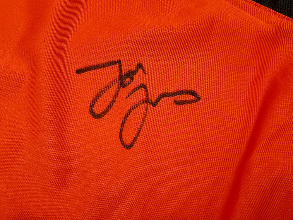 Jon Bones Jones Autographed Signed Red Boxing Trunks Beckett Beckett Qr #200322 Image a