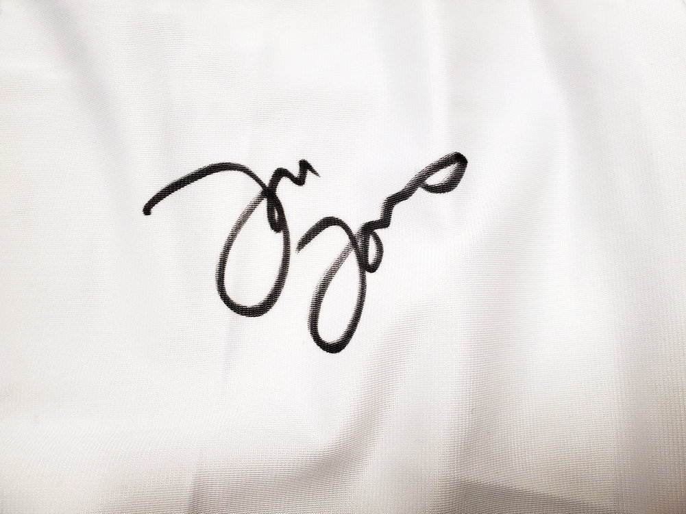 Jon Bones Jones Autographed White Boxing Trunks Beckett Beckett Qr #200323 Image a