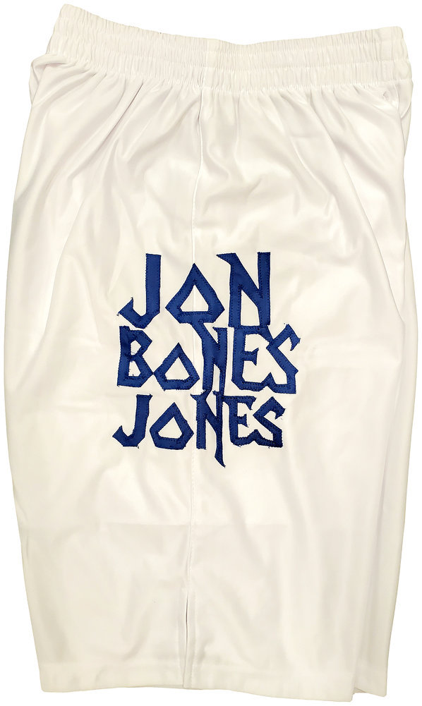 Jon Bones Jones Autographed White Boxing Trunks Beckett Beckett Qr #200323 Image a