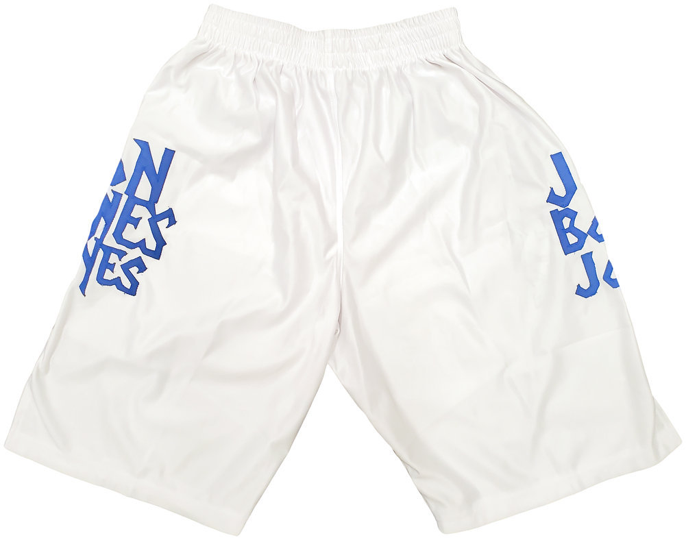 Jon Bones Jones Autographed White Boxing Trunks Beckett Beckett Qr #200323 Image a