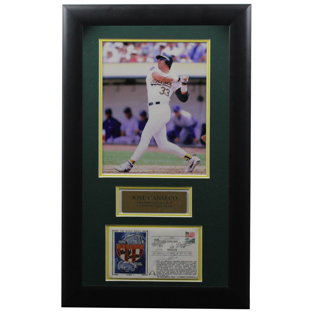 Jose Canseco Autographed Signed Framed First Day Cover - Certified Authentic Image a