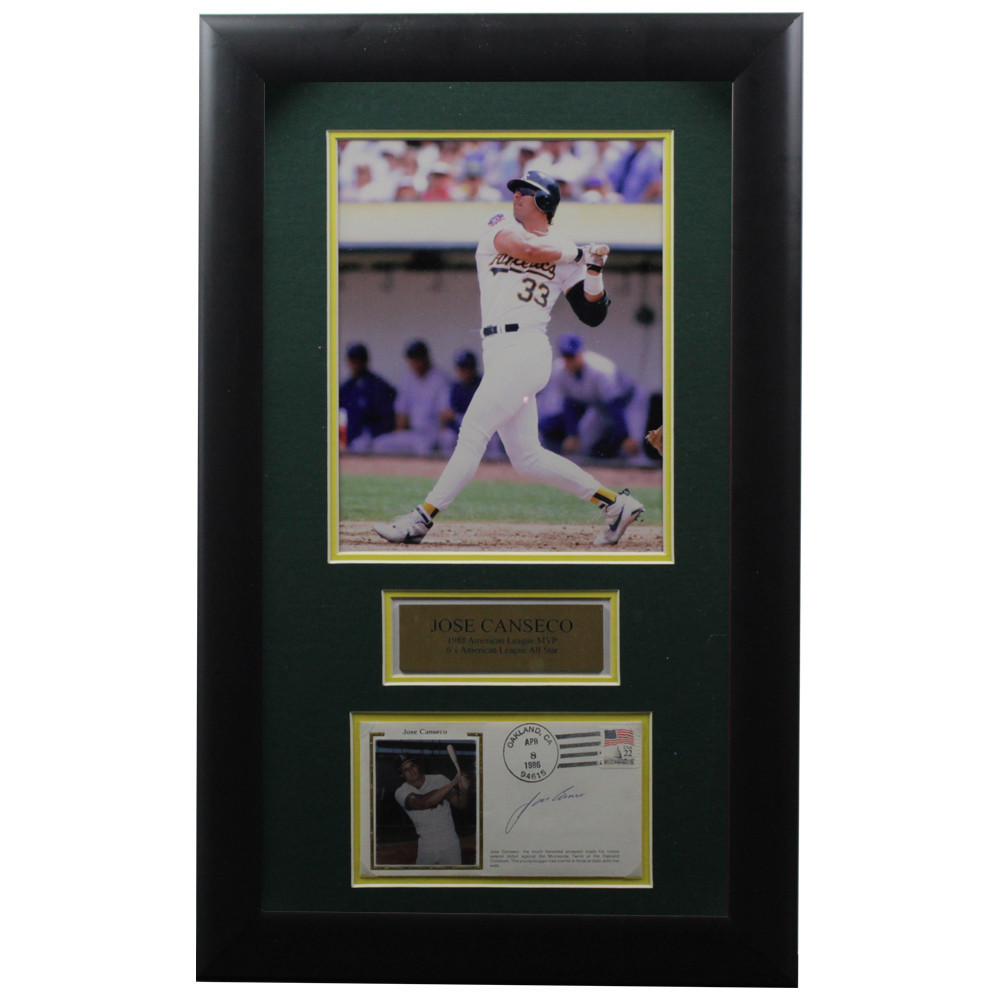 Jose Canseco Autographed Signed Framed First Day Cover - Certified Authentic Image a