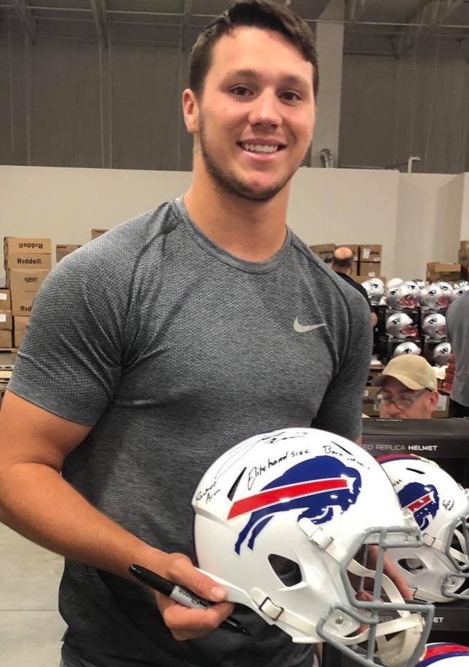 Josh Allen Autographed Signed Wilson NFL Super Grip Football - JSA ...