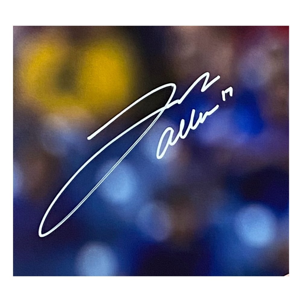 Josh Allen Autographed Signed Buffalo Bills 16x20 Color Dropback Photo