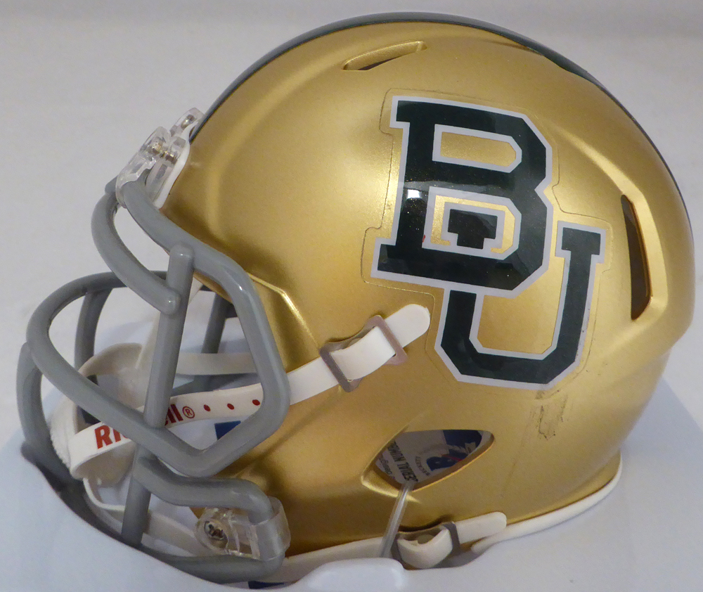 Josh Gordon Autographed Signed Baylor Bears Gold Speed Mini Helmet Beckett Beckett Image a
