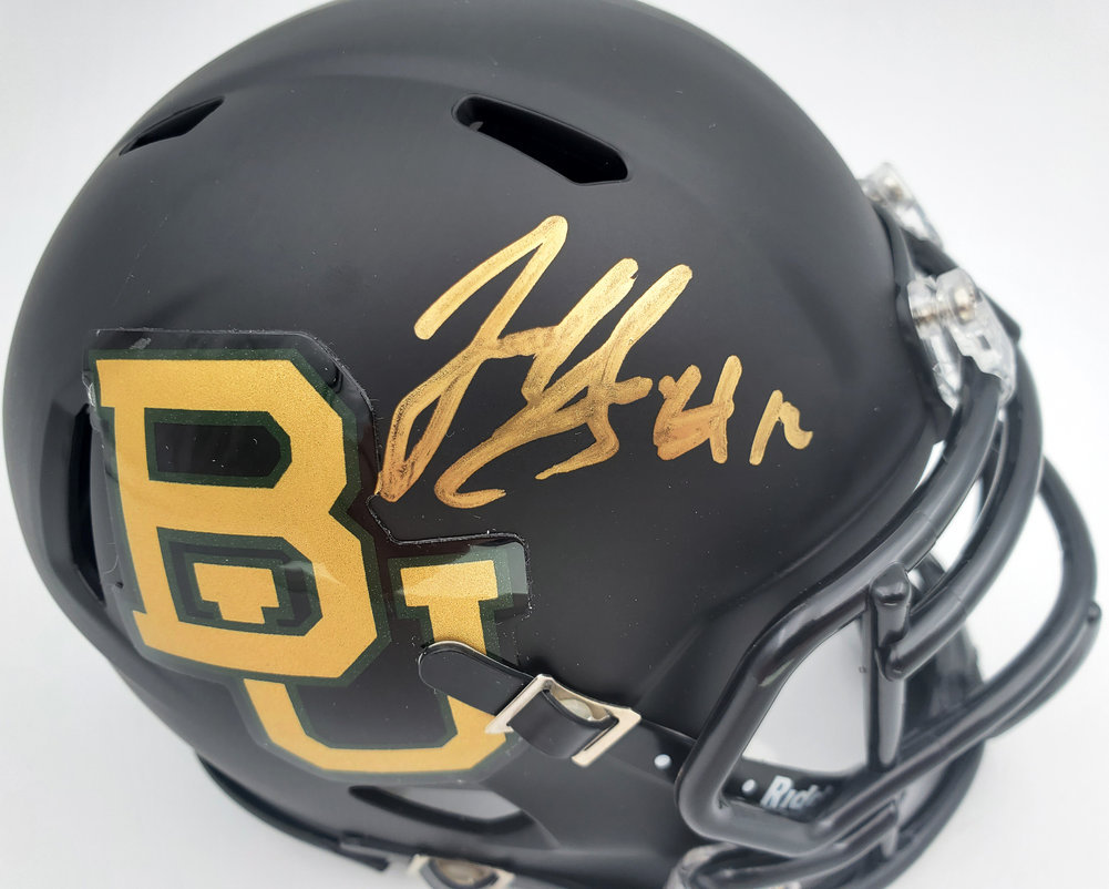 Josh Gordon Autographed Signed Baylor Bears Matte Black Speed Mini Helmet Beckett Beckett Image a