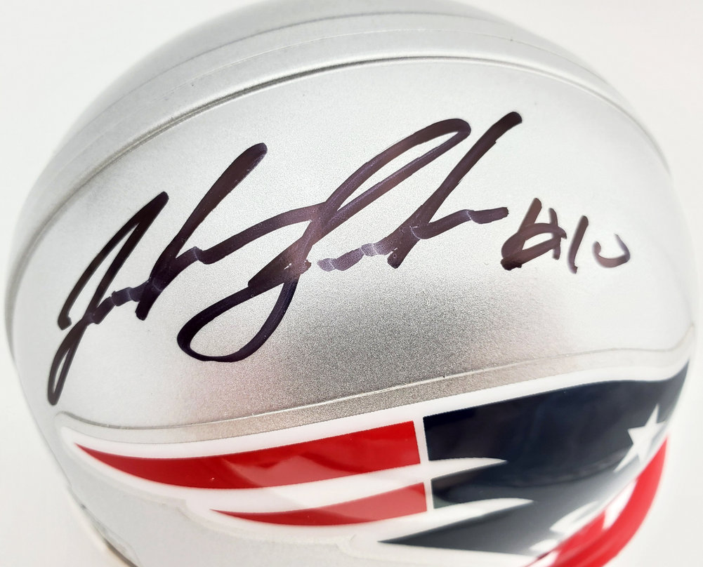 Josh Gordon Autographed Signed New England Patriots Mini Helmet Beckett Beckett Image a