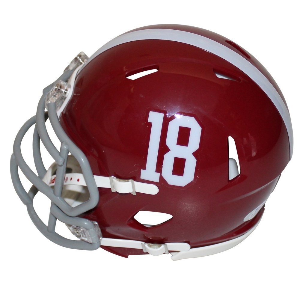 Josh Jobe Signed Alabama Crimson Tide Riddell Speed Mini Helmet - Fanatics & PSA Image a