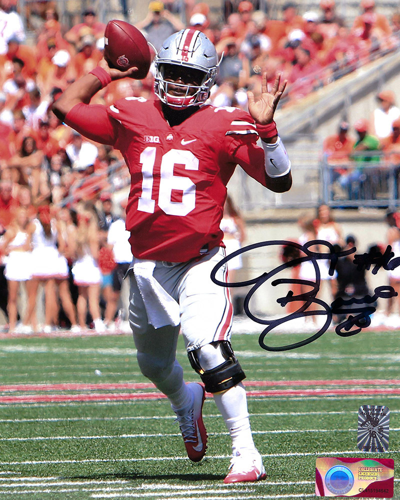 JT Barrett OSU 8-2 8x10 Autographed Signed Photo - Barrett COA Image a