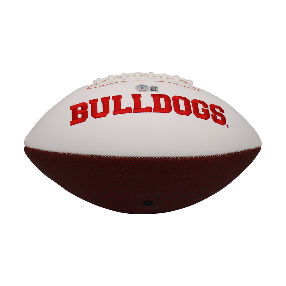 JT Daniels Autographed Signed Georgia Bulldogs White Panel Football - Beckett Authentic Image a