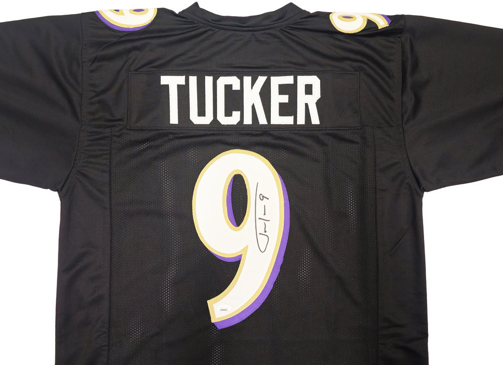 Baltimore Ravens Justin Tucker Autographed Black Jersey JSA Image a