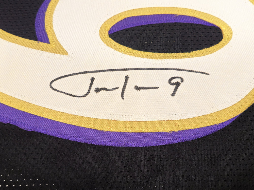 Baltimore Ravens Justin Tucker Autographed Black Jersey JSA Image a