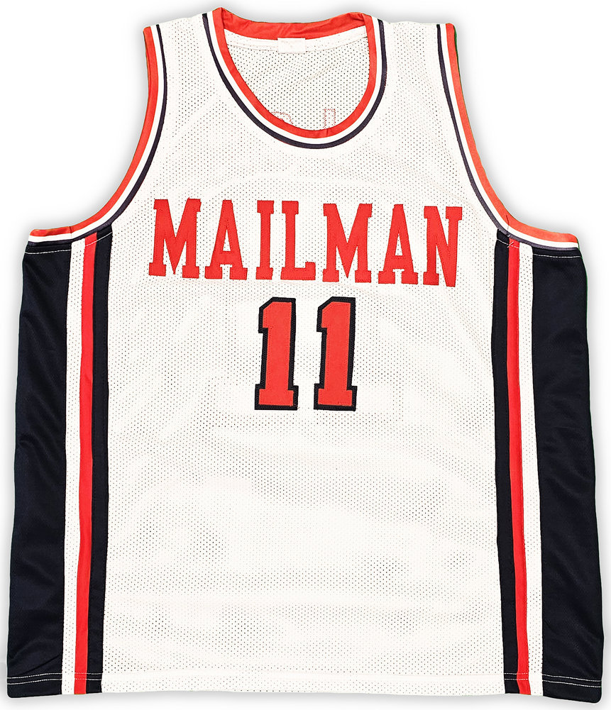 Team Usa Karl Malone Autographed White Jersey JSA Image a
