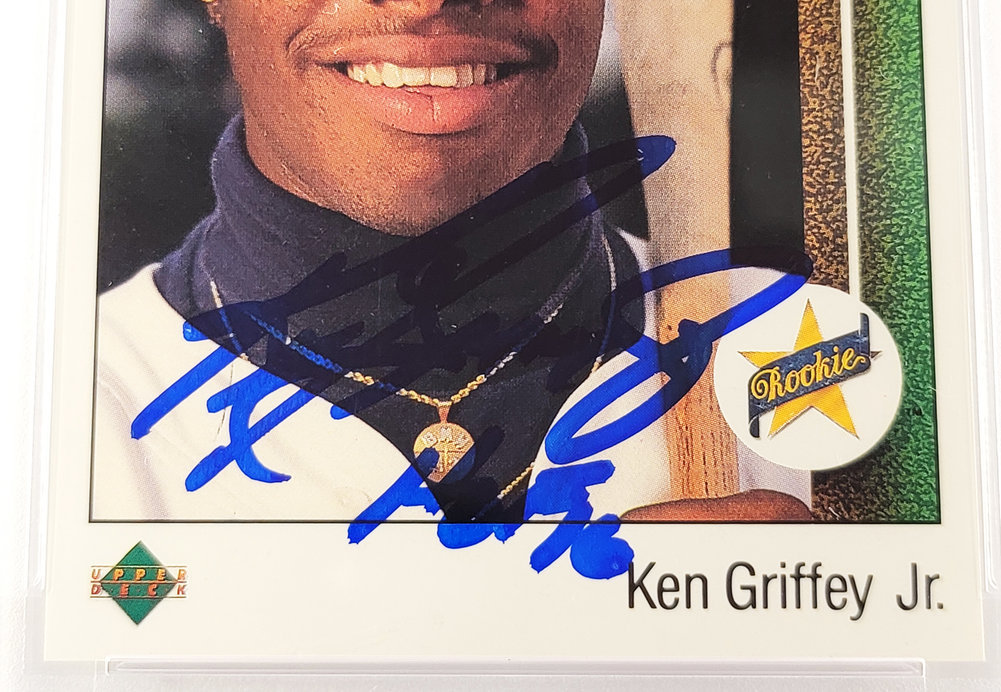 Ken Griffey, Jr. Autographed Signed . 1989 UDA Rookie Card #1 Seattle Mariners PSA Auto Grade Gem Mint 10 HOF 16 PSA/DNA Image a