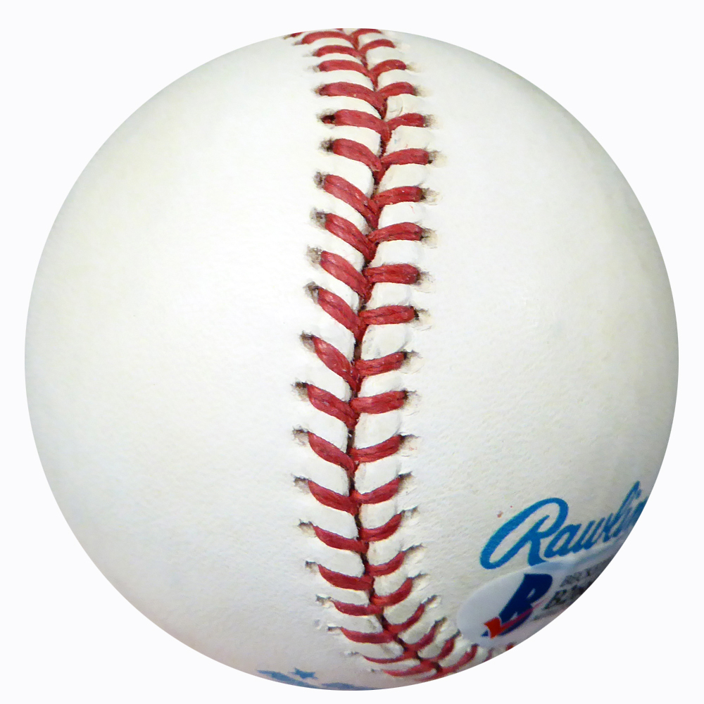 Ken Grundt Autographed Official Al Baseball Boston Red Sox Beckett Beckett Image a