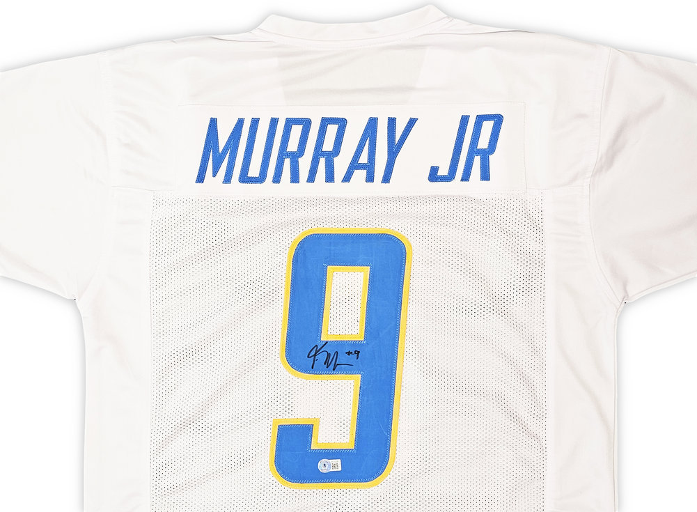 Los Angeles Chargers Kenneth Murray Jr. Autographed White Jersey Beckett Beckett Witness #215957 Image a