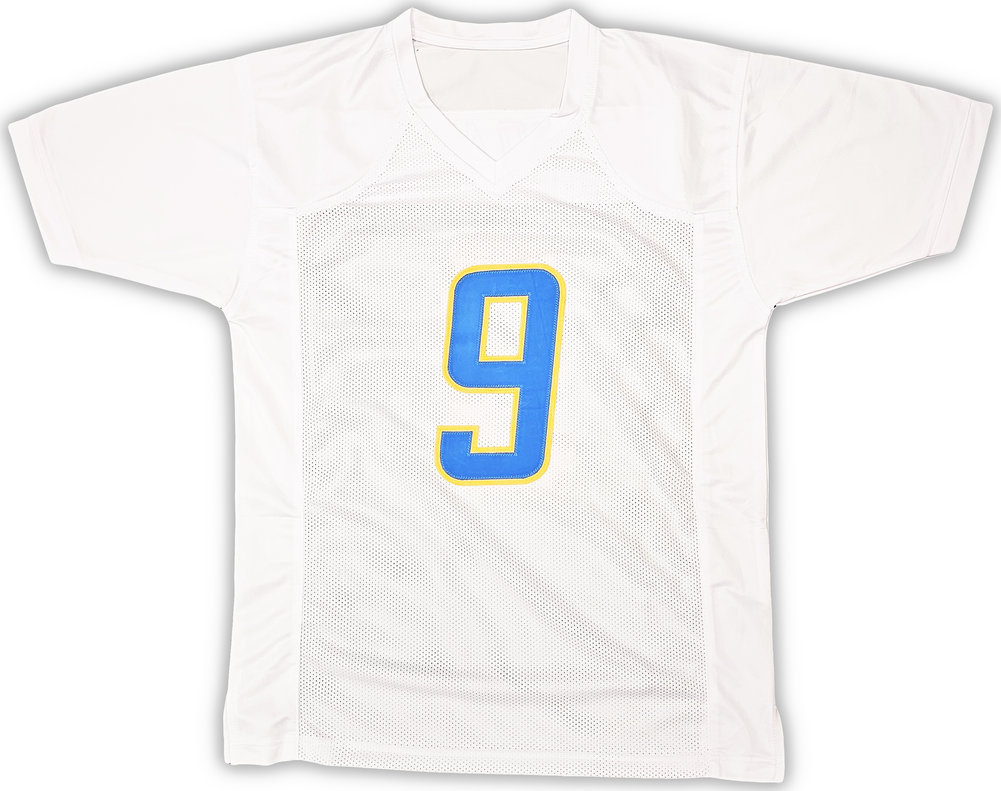 Los Angeles Chargers Kenneth Murray Jr. Autographed White Jersey Beckett Beckett Witness #215957 Image a