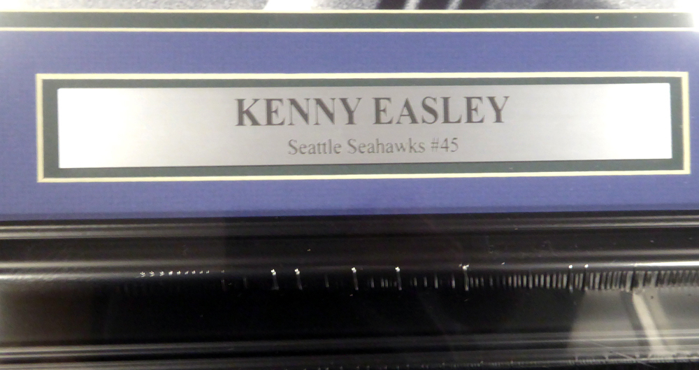 Kenny Easley Autographed Framed 16X20 Photo Seattle Seahawks Mcs Holo #107948 Image a