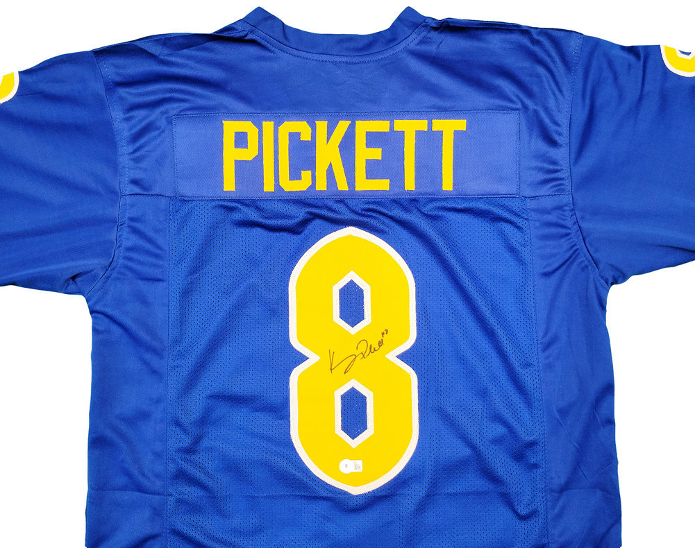 Pittsburgh Panthers Kenny Pickett Autographed Blue Jersey Beckett Beckett Qr #202975 Image a