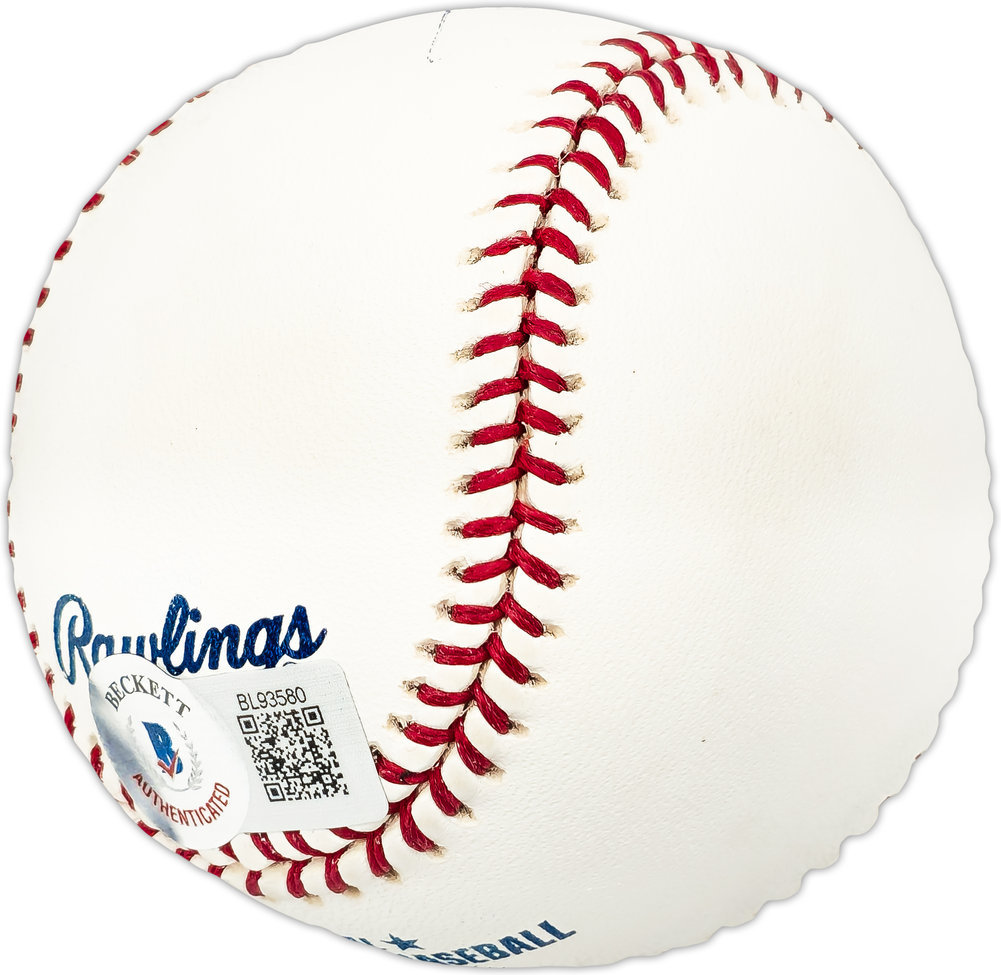 Kosuke Fukudome Autographed Official MLB Baseball Chicago Cubs Beckett Beckett Qr #Bl93580 Image a