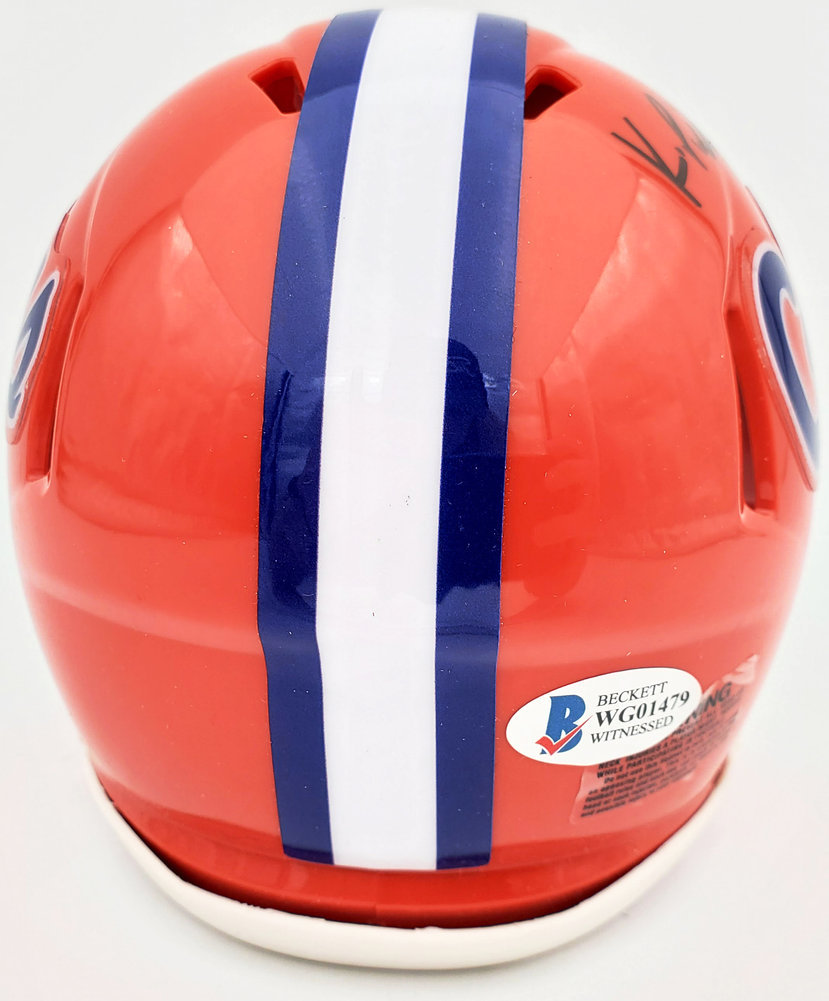 Kyle Pitts Autographed Signed Florida Gators Orange Speed Mini Helmet Beckett Beckett Image a