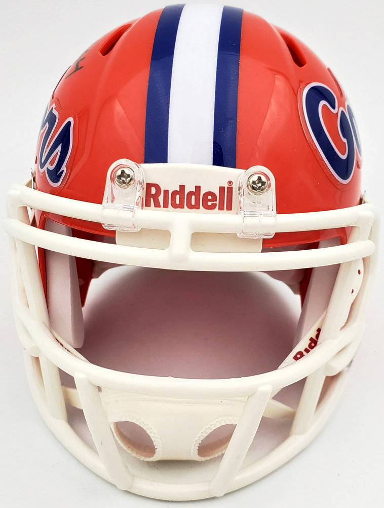 Kyle Pitts Autographed Signed Florida Gators Orange Speed Mini Helmet Beckett Beckett Image a