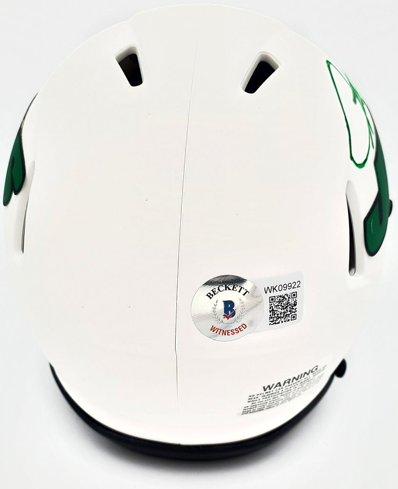 Ladainian Tomlinson Autographed Signed New York Jets Lunar Eclipse White Speed Mini Helmet Beckett Beckett Qr Image a