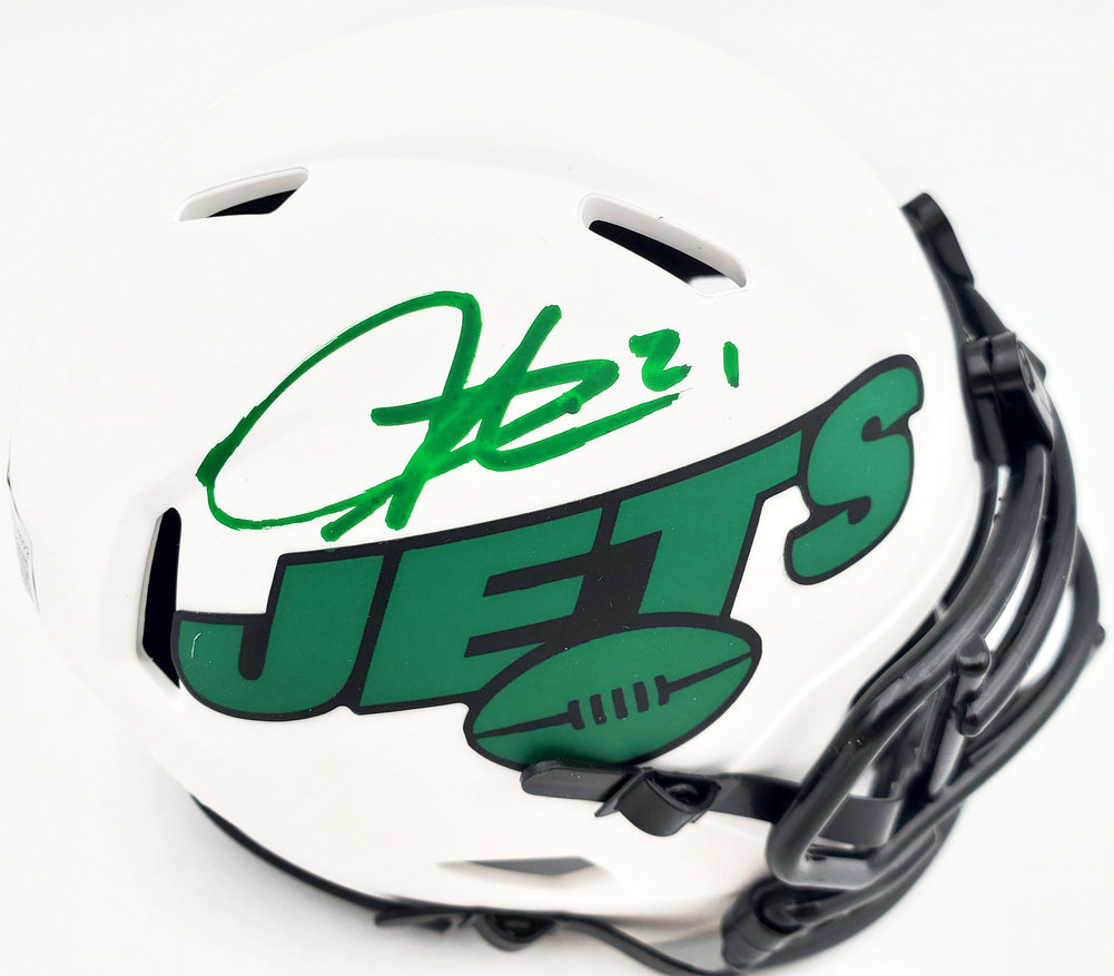 Ladainian Tomlinson Autographed Signed New York Jets Lunar Eclipse White Speed Mini Helmet Beckett Beckett Qr Image a