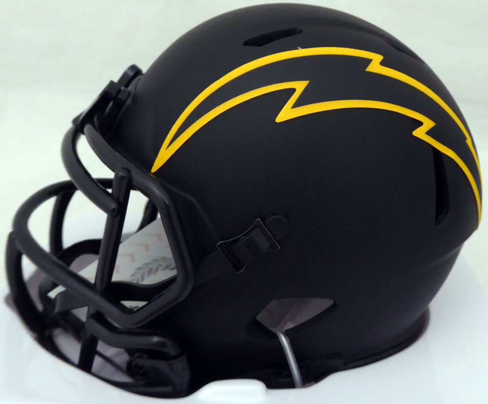 Ladainian Tomlinson Autographed Signed San Diego Chargers Eclipse Black Mini Helmet HOF 17 Beckett Beckett Image a