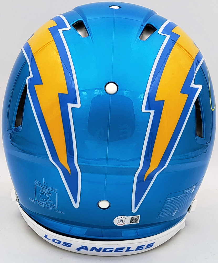 Ladainian Tomlinson Autographed Signed San Diego Chargers Flash Blue Full Size Authentic Speed Helmet HOF 17 Beckett Beckett Qr Image a