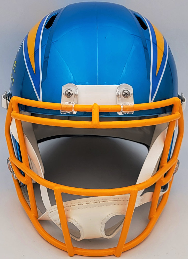 Ladainian Tomlinson Autographed Signed San Diego Chargers Flash Blue Full Size Replica Speed Helmet HOF 17 Beckett Beckett Qr Image a