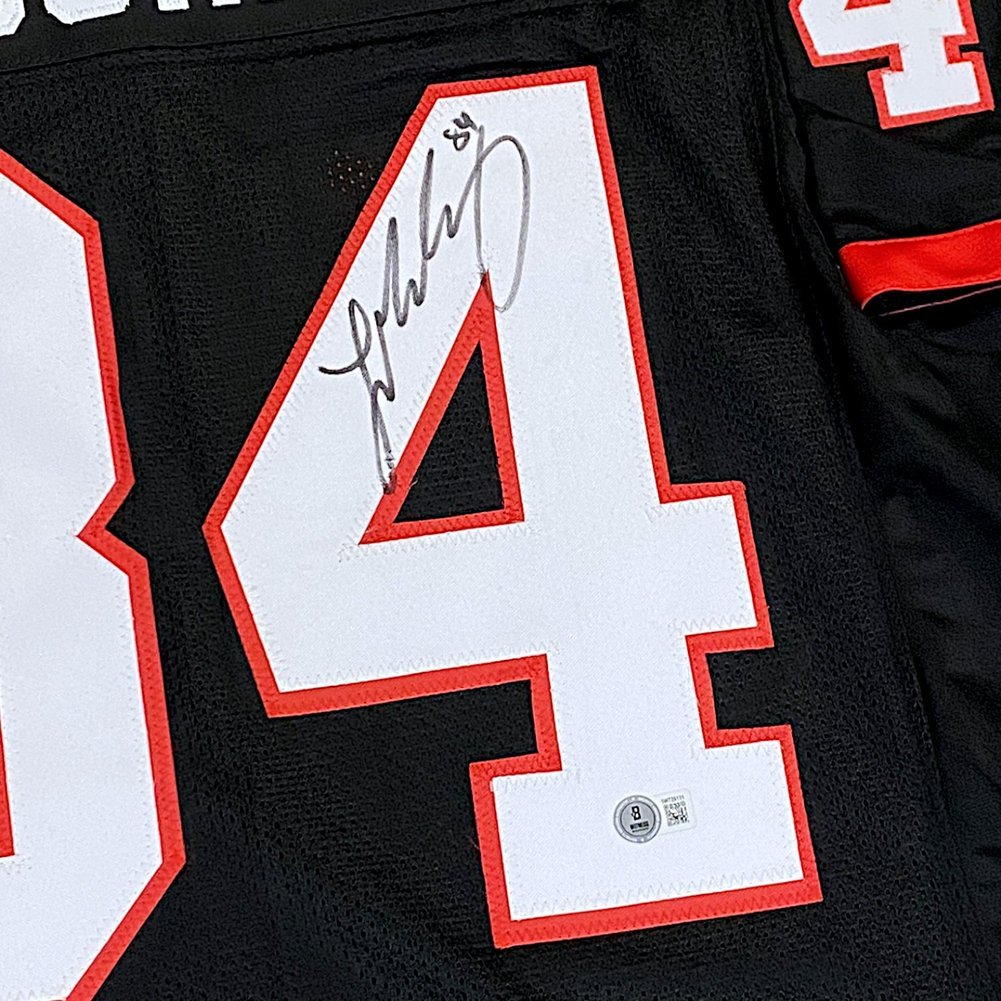 Ladd McConkey Autographed Georgia Bulldogs Custom Black #84 Jersey - Beckett Authentic Image a