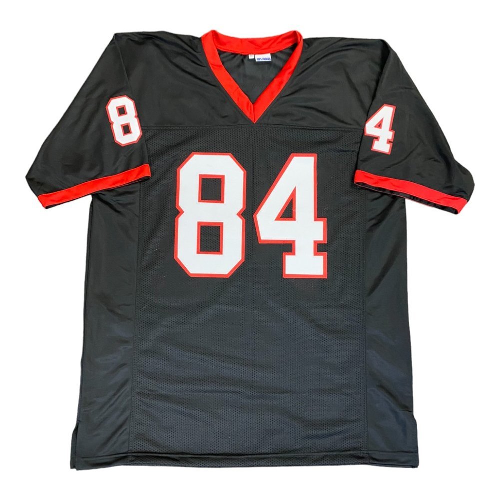 Ladd McConkey Autographed Georgia Bulldogs Custom Black #84 Jersey - Beckett Authentic Image a