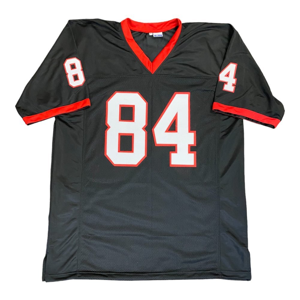 Ladd McConkey Autographed Georgia Bulldogs Custom Black #84 Jersey - Beckett Authentic Image a