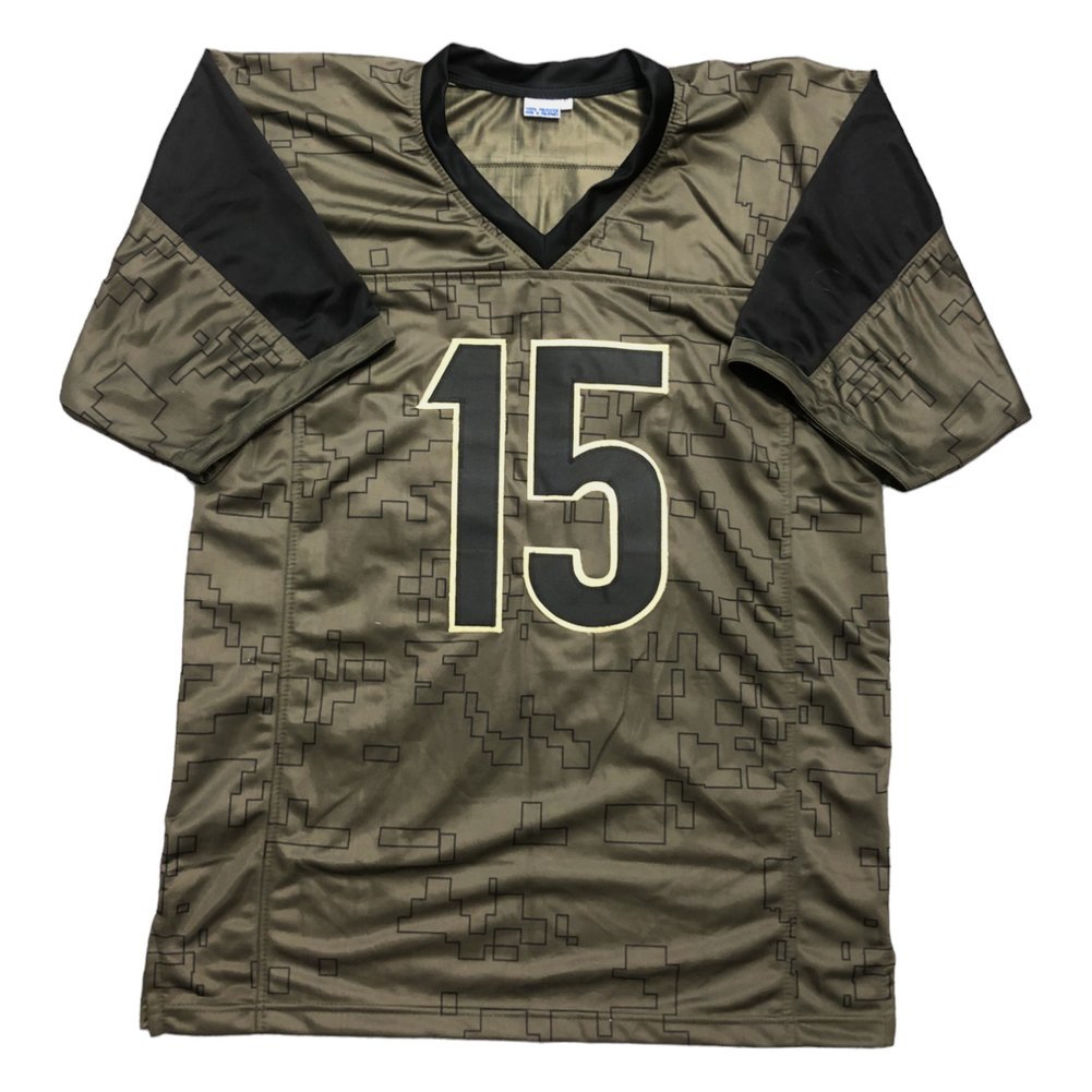 Ladd McConkey Autographed Signed Los Angeles Chargers Salute to Service XL Custom Jersey - Beckett Image a