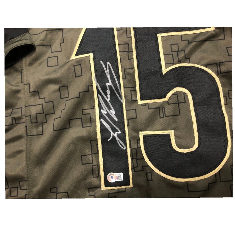 Ladd McConkey Autographed Signed Los Angeles Chargers Salute to Service XL Custom Jersey - Beckett Image a